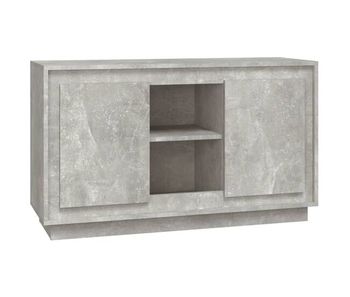 Vidaxl aparador de madera contrachapada gris hormigón 102x35x60 cm