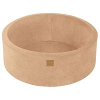 piscina de bolas de terciopelo color arena 90x30cm sin bolas meowbaby