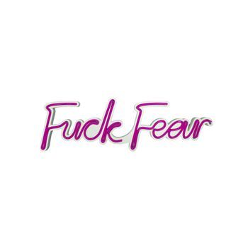 Iluminación Led Decorativa De Plástico Fuck Fear Rosa 49x15.5x2 Cm