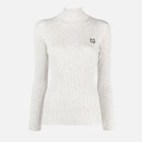 maison kitsune fox head wool and cotton-blend jumper - s