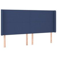 cabecero cama  panel de cabecera con orejas de tela azul 203x16x118128 cm