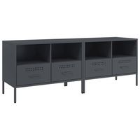 muebles para tv 2 unidades acero gris antracita 68x39x505 cm vidaxl