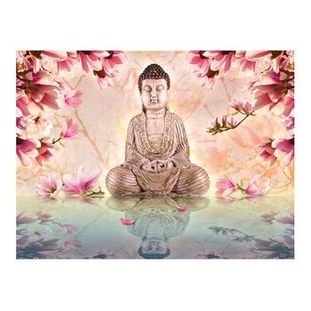Papel Pintado 3d - Buddha Y Magnolia (400x309 Cm)