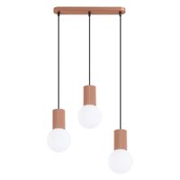 lampara colgantes mocca aluminiovidrio alt 120 cm
