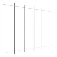 biombo separador de ambientes 6 paneles 300 x 200 cm tela blanca y hierro dec031048