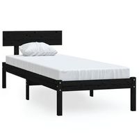 estructura de cama individual pequena sin colchon madera negro vidaxl