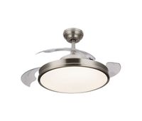 ventilador de techo con luz philips atlas nikel 450 lm 28 w