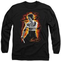 bruce lee camiseta manga larga dragon fire para mujer