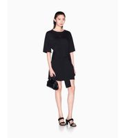 ax armani exchange para mujer xw002085af10356uc001 vestido redondo negro s casual algodon manga corta