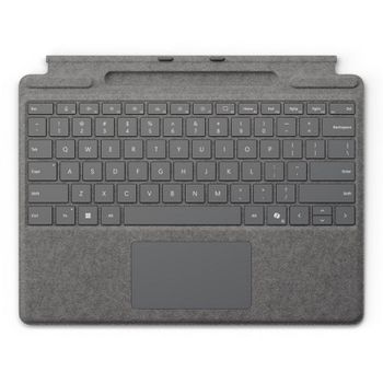 Microsoft Teclado para Surface Pro con Almacenamiento de Lápiz Español QWERTY Platino