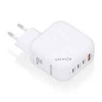 aisens cargador gan 100w pd30 qc40 3x usb-c blanco