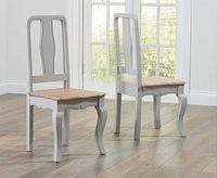 parisian grey shabby chic dining chairs - grey