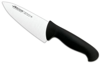 Cuchillo cocinero de acero inoxidable nitrum de 150 mm mango negro