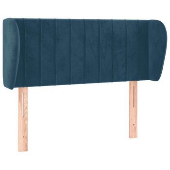 Cabecero，cabecero Cama，panel De Cabecera De Terciopelo Azul Oscuro 103x23x78/88 Cm