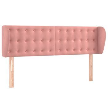 Cabecero De Terciopelo Rosa 147x23x78/88 Cm Vidaxl