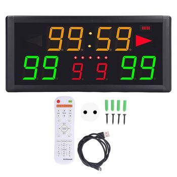 Tablero Electrónico De Puntuación Led De 10 Dígitos (control Remoto)