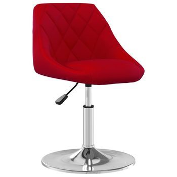 Sillas De Comedor Giratorias 6 Unidades Terciopelo Rojo Tinto