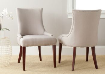 Set de 2 sillas de comedor en madera de abedul, topo