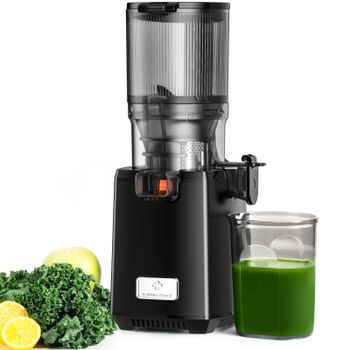 LINKChef Extractor de Zumos 250 W, Boca XXL de 130 mm, Prensado Lento en Frío, Capacidad 1,8 L, Sin BPA