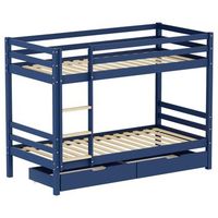 litera infantil 190x90cm azul oscuro con cajones ambre