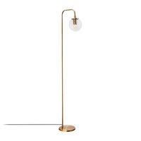 lampara de pie viran-10950 oro cobrizo metal vidrio 27x27x146