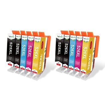 Cartucho de tinta 525 526 XL para impresora Canon PGI 525XL CLI 526XL Compatible con PIXMA IP4850 IP4950 IX6550 MG5150 MG5250 MG5350