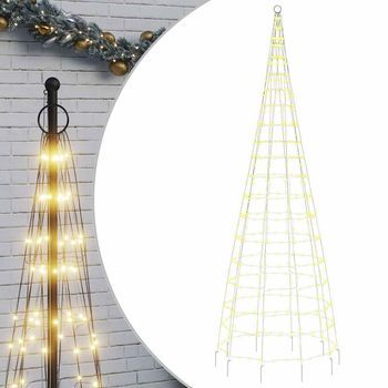 Árbol De Navidad 550 Led Blanco Cálido 300cm Vidaxl