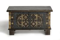 baul madera de mango marron oscuro