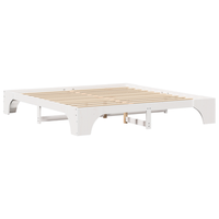 cama matrimonial  cama doble  estructura de cama blanca madera maciza 200 x 200 cm sencilla cfw42659