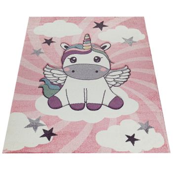 Alfombra infantil Kosmos rosa 160x230 cm