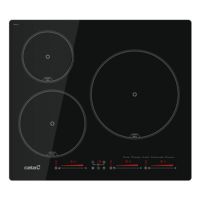 placa de induccion cata ibs 6303e2 3 zonas 59 cm integrada control digital negra