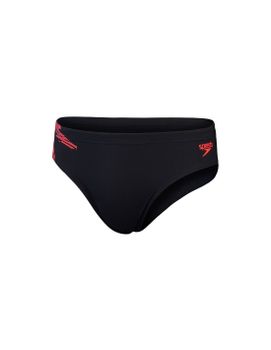Bañador de Natación Speedo Hombre 7Cm Tech Panel Negro/ Rojo/Usa