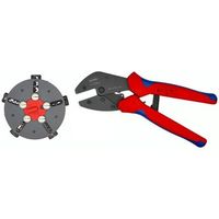 alicates de crimpeado knipex multicrimp con cargador cambiador longitud 250 mm superficie lacada