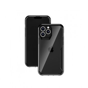 Muvit for Change Funda Shockproof 2m Transparente/Negra para iPhone 13 Pro Max