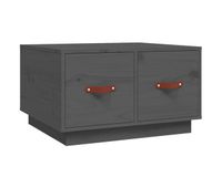 mesa de cafe - mesa de centro de madera maciza de pino gris 60x53x35 cm