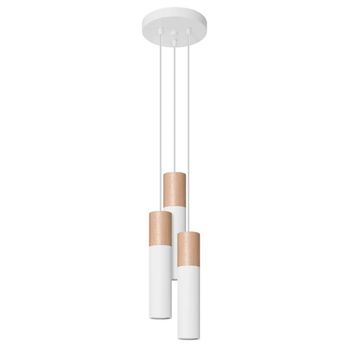 Lámpara colgante vira blanco, 3 luces