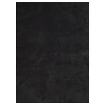 Alfombra De Pelo Corto Suave Lavable Huarte Negro 160x230 Cm Vidaxl