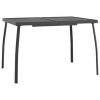 mesa de jardin  mesa de exterior malla de acero gris antracita 110x80x72 cm