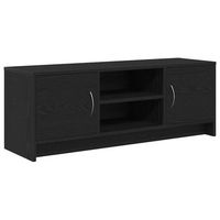 mueble para tv de roble negro 102x30x375 cm madera de ingenieria vidaxl