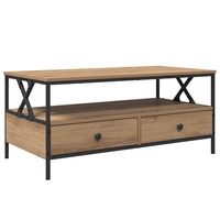 mesa de cafe  mesa de centro with drawer roble artisan 100 x 51 x 45 cm