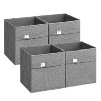 plegables cajas almacenaje gris paloma  30 x 30 x 30 cm