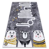 alfombra lavable junior 52107801 osos animales calles para ninos a 140x190 cm