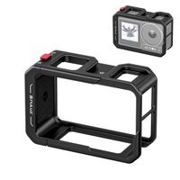 puluz jaula de aleacion de aluminio todo incluido para dji osmo action 5 pro43 marco adaptador de expansion con accesorio de cubierta de lente