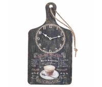 reloj de pared de madera negro con medidas 26x48x2h cm