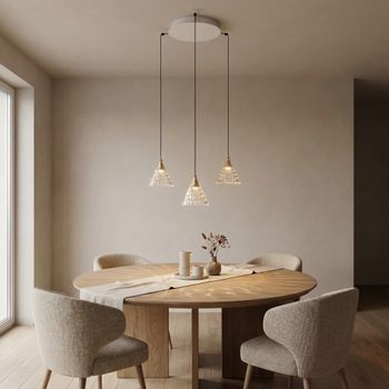 Leds C4 Colgante Veneto Surfaced 3 Bodies Lightforlife Led 23 Blanco Cálido - 2700k Light For Life Blanco 1134lm