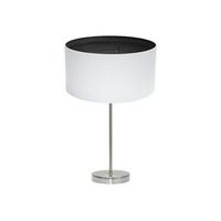 sobremesa tatiana 1xe27 niquelblanco-madera negra 63x30x30 cm