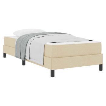 Cama Tipo Box Spring Crema 80 X 200 Cm Tela Vidaxl