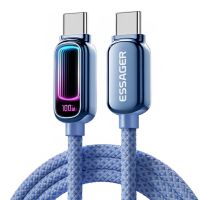 cable de carga rapida mensaje es-x81 5a 100w tipo c a tipo c con iluminacion rgb qc pd scp fcp transmision de datos nucl