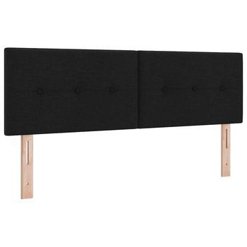 Cabecero Led Con Tiras Led Con Cabecera Negro 160 Cm Tela Vidaxl