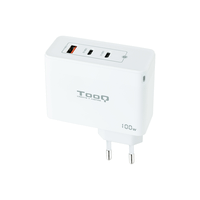 tooq cargador pared gan 2xusb-c 1xusb-a 100w